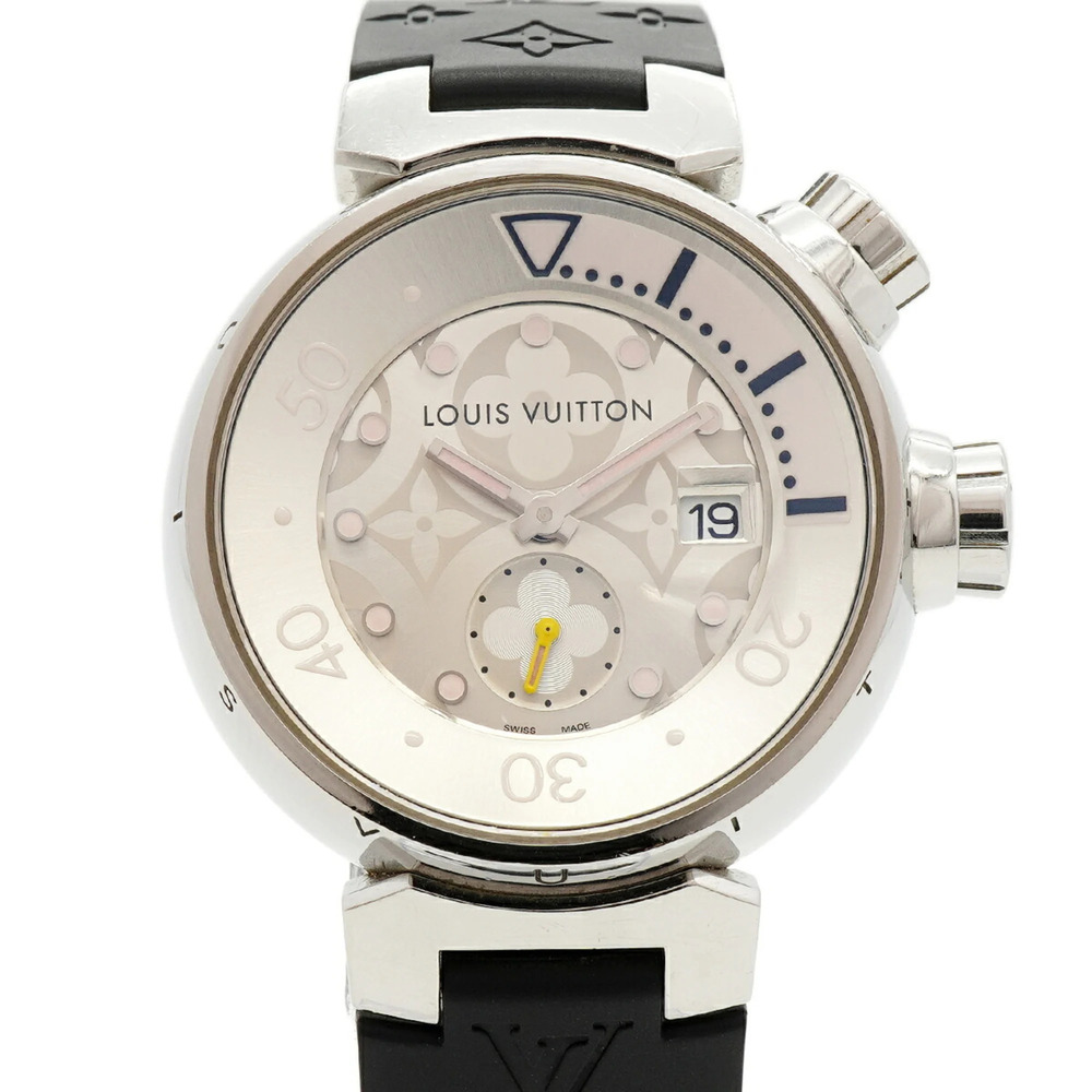 Louis Vuitton Tambour Diving Q131M Silver Dial Watch for Women